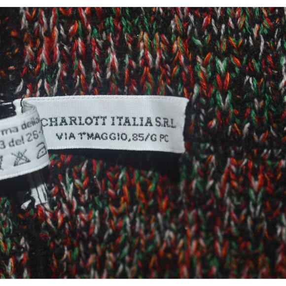 Charlott Italy Knit Cardigan Fringe Accents S - Picture 7 of 9